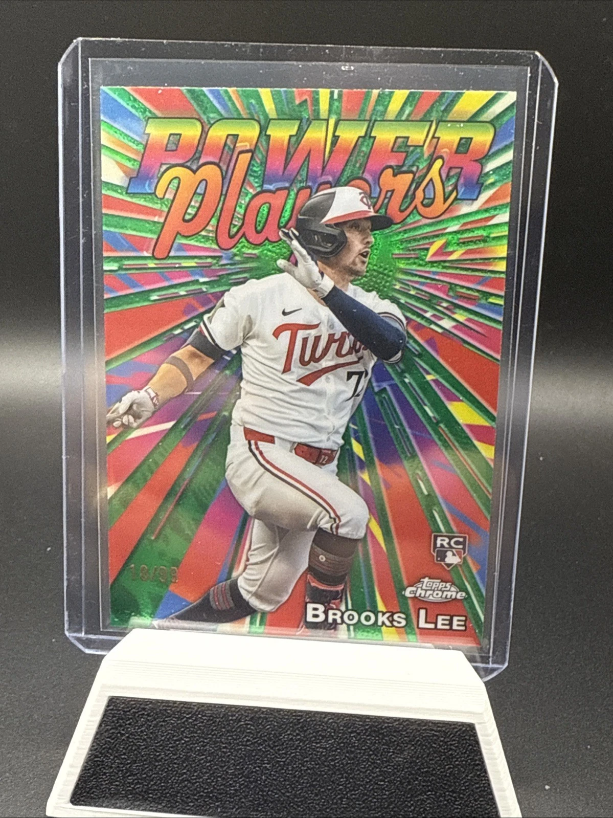 2025 Topps Chrome Power Players Rookie Brooks Lee PP-23 Rc (98/99) Green Twins