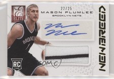 2013-14 Elite New Breed Materials Signatures Prime 22/25 Mason Plumlee Auto 8s3