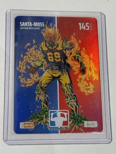 2026 Bo Jackson Battle Arena Santa-Moss Santana Moss LOGO fire #LOGO-316 Foil