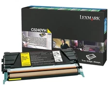 Genuine Lexmark C5240YH High yield return program laser toner for lexmark c524/c