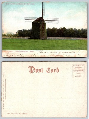 Oldest Windmill West Yarmouth Massachusetts Postcard