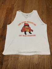Vintage 1987 Men's Iowa State Cyclones Wrestling National Champs Tank Top