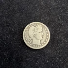 1915 P Barber Quarter Dollar US 90% Silver Coin Nice Toning VG Details