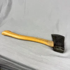 Vintage Craftsman Hatchet Axe Single Bit Collectible Wood Handle Forged Steel
