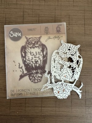 Sizzix Tim Holtz Thinlits 662380 Wise Owl Die Alterations Retired Used
