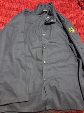 Black Stallion Flame Resistant Medium Cotton Welding Jacket Navy FN9-30C