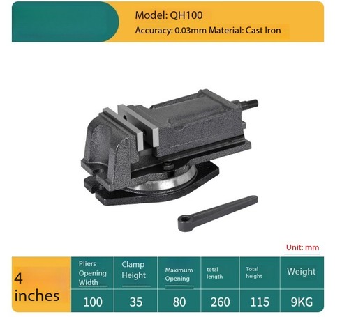 Milling Machine Parallel Vise Drilling Machine Precision Angle Fixed Bench Vise - Picture 12 of 20