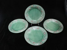 PIERRE DEUX Portugal FRENCH COUNTRY Green Pine Cone 10 1/4" Dinner Plate Set