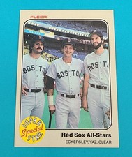 1983 Fleer #629 Dennis Eckersley Carl Yastrzemski Mark Clear Baseball Card O3