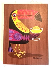 NEW 2024 SDCC x SHAG Cocktail Birds of Wonderland Print on Wood -- THE TOUCAN