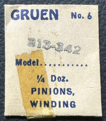 GENUINE GRUEN EB 410 CAL 313-342  1/4 DOZEN WINDING PINION WATCH REPAIR WP5
