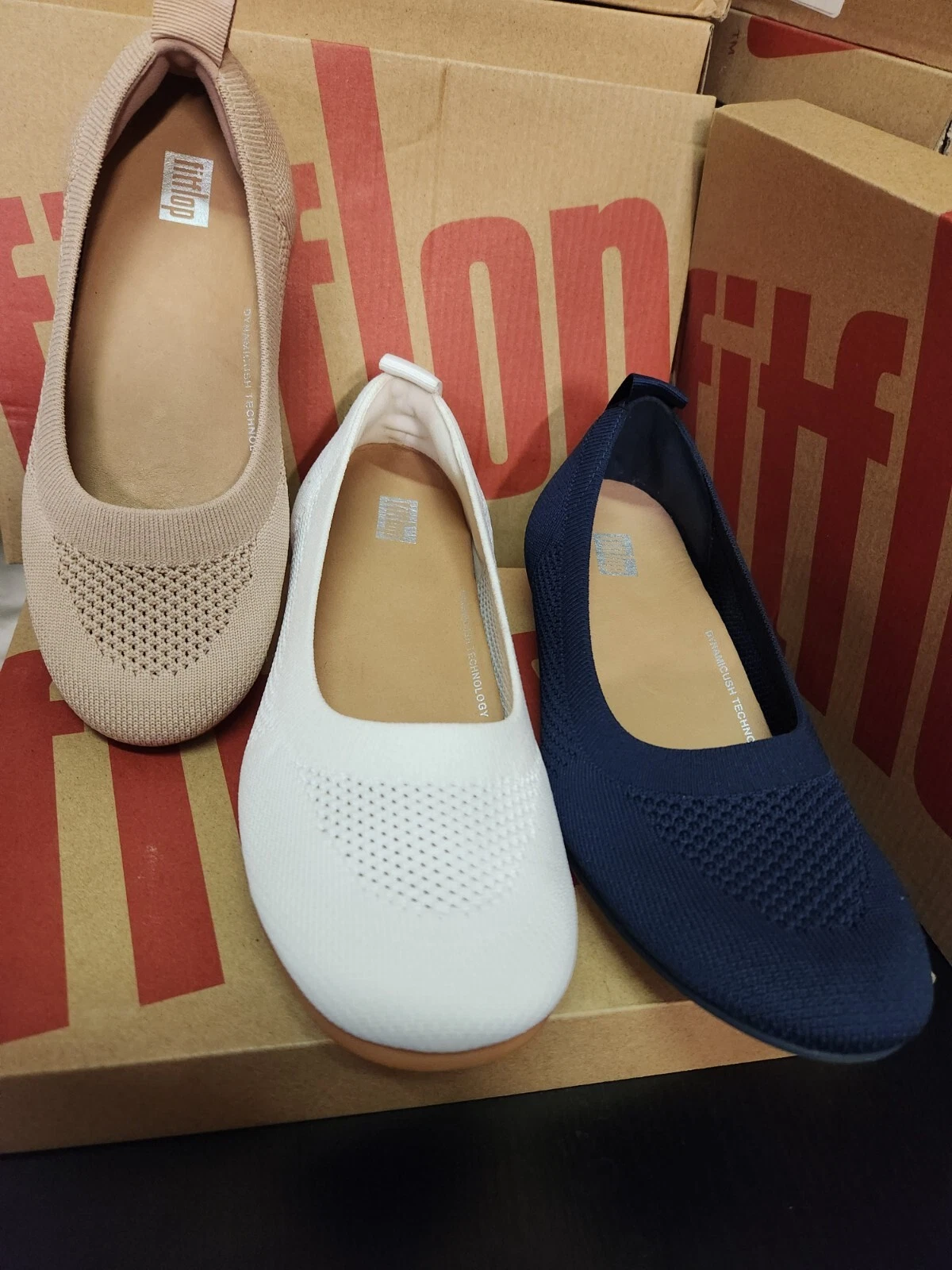 FitFlop Womens Ballet Flats ALLEGRO KNIT Closed Toe NEW Choose Size Color