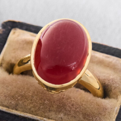 925 Sterlingsilber geflochtener Korb Karneol Edelstein Alltagskleidung Ring