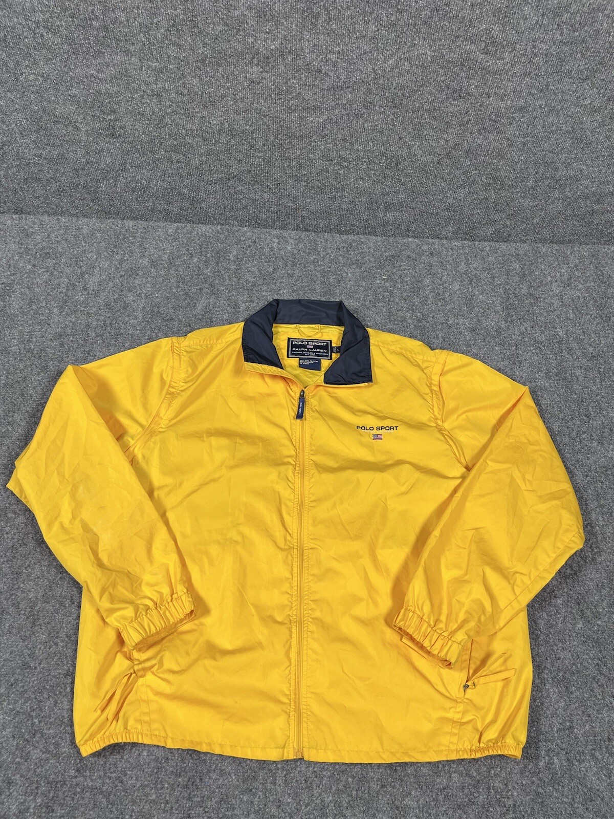 Vintage Ralph Lauren Polo Sport Windbreaker Jacket with Removable Sleeves & Flag Logo Rare 90s