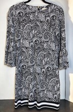 Michael Kors Black/White Paisley Dress Sz XS (0)