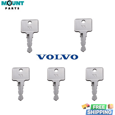 5X Volvo Compact Loader Heavy Equipment Ignition Key RE183935 202 Key
