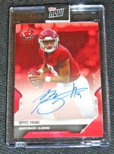 2021 Bowman Next Bryce Young Alabama RED #d 5/10 Heisman On-Card Auto Signed 