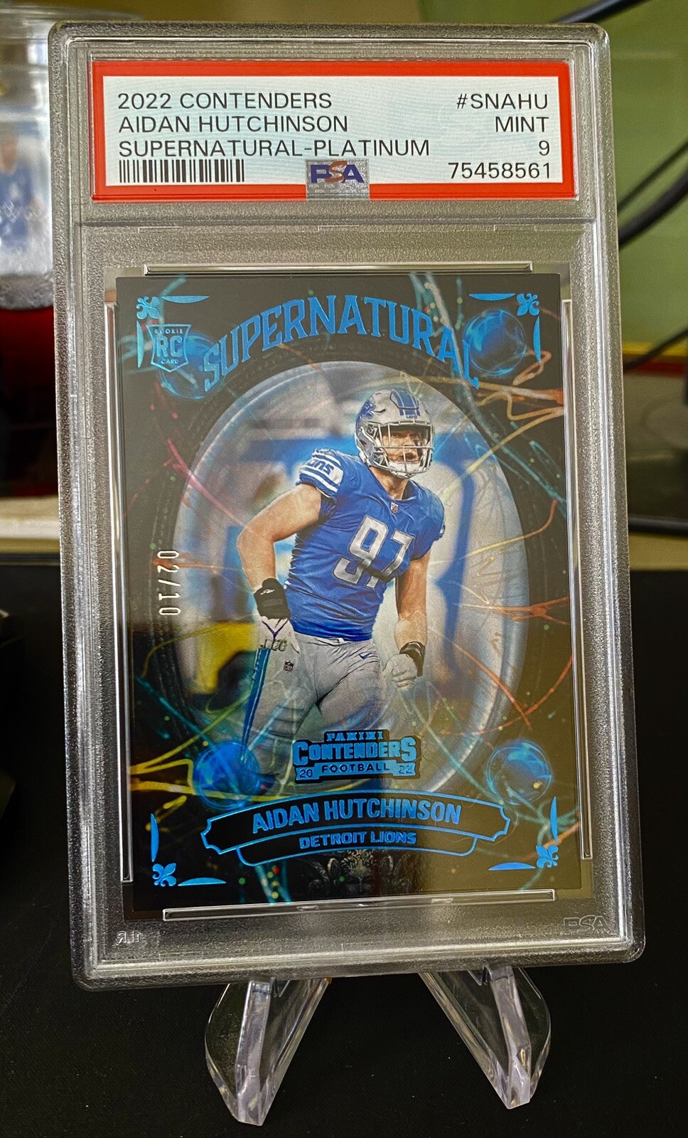 Aidan Hutchinson Panini Contenders Supernatural #SNAHU Platinum