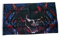 Flagge / Fahne Totenkopf Hut Skull Hissflagge 90 X 150 Cm