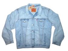 New Levis Light Blue Denim Jean Trucker Style Jacket NWT Size 3XL
