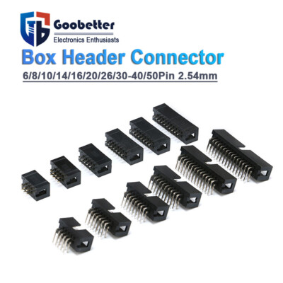 Box-Header-Anschluss 6/8/10/14/16/20/26/30-40/50Pin 2,54 mm