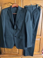 Young Men's AlFani 2 Piece Black Suit Slim Fit