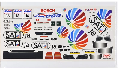 Feuille décorative 1:10 Opel Astra V8 Coupé SAT 1 DTM 2001 autocollant décor ... - Photo 1/3