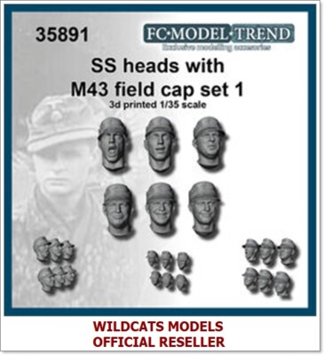 FC MODEL TREND 35891, SS Heads mit M-43 Cap. Set 1, 3d gedruckt, 1/35