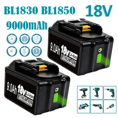 2pcs 18V 9000mAh Battery For Battery Makita BL1830 BL1860B w/ LED Display New - Picture 1 of 12