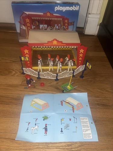 Playmobil Vintage 1991  Romani Circus: Circus Horse Tent & Ringmaster 3730 Box
