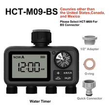 HCT-M09 4-Outlet Water Timer 2025Th Newest 4 Zone Garden Tools Automatic Irrigat