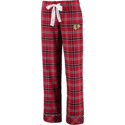 NEW Chicago Blackhawks NHL Women's Red Flannel Pajama Bottoms Concepts Sport Med