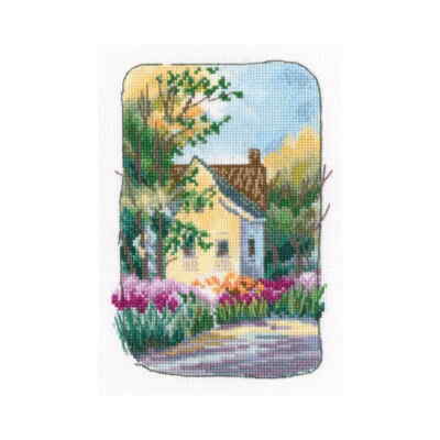 RTO Kreuzstich Set ''Großmutters alter Garten'', Zählmuster, 12x17cm C342