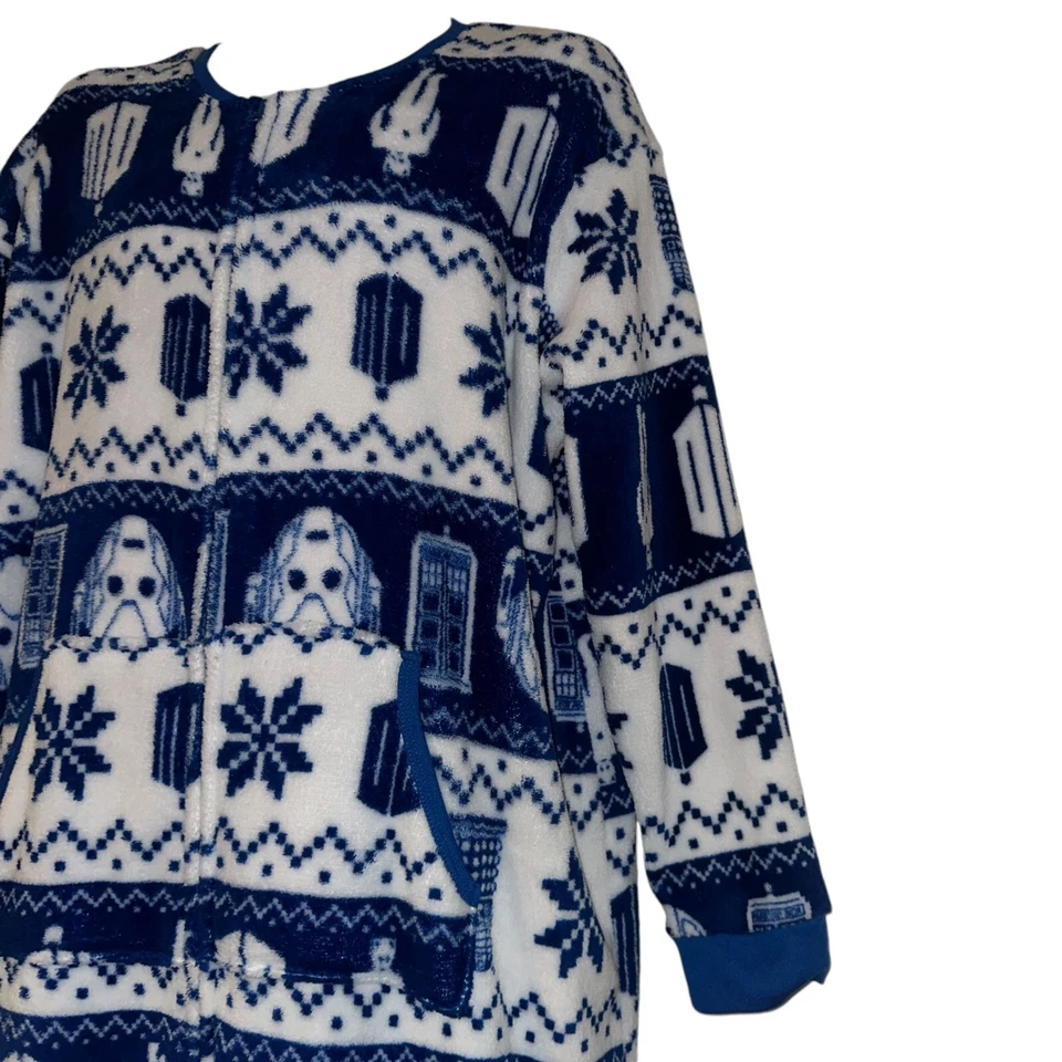 Pijama traje de unión Doctor Who para hombre talla única pieza Fair Isle vacaciones de Navidad Foto 4 de 4