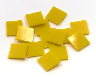 Marigold Yellow Opal Squares | Fusible 96 | Stained Glass Mosaic Tile Shapes 