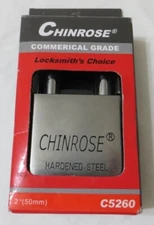 Chinrose  C5260 Commercial Grade PADLOCK Hardened Steel 2" wide 2 keys