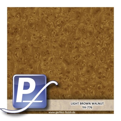 Wassertransferdruck Film Folie light brown walnut YH 776 100 cm 30 micron