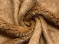 Super Luxury Faux Fur Fabric Material SOFT CARAMEL