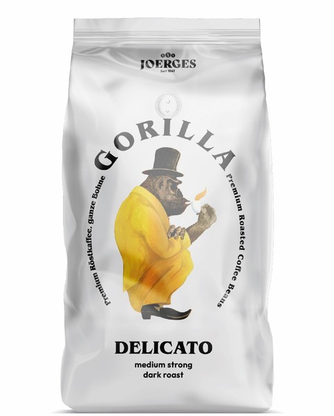 Gorilla Espresso Delicato 1000G Joerges | Gorilla Kaffee Bohnen | Weiß-image