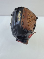 Rawlings Renegade R125BRB 12 1/2 Inch Black  Brown RH Throw Baseball Glove