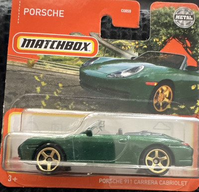 Matchbox Porsche 911 Carrera Cabriolet Superfast 1:64 Green Metal Unopened