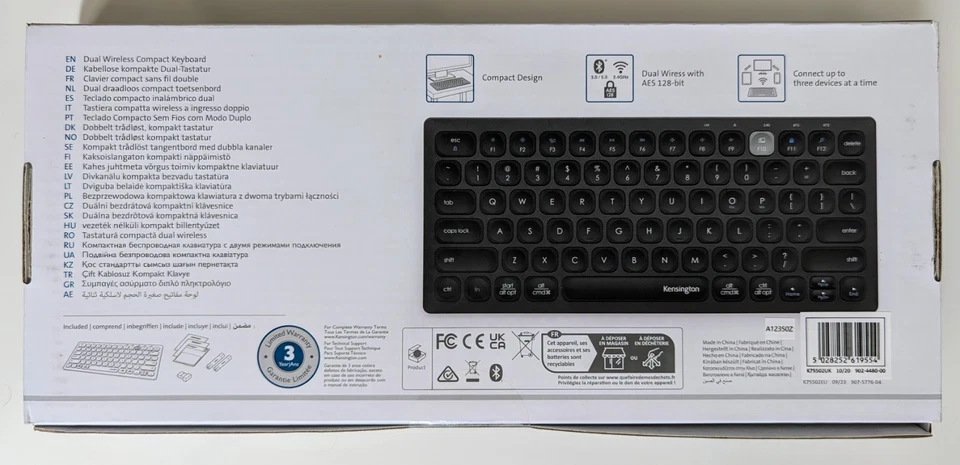 New Kensington Multi-Device Compact Wireless KB K75502UK & SureTrack Mouse Combo - Image 2 of 4