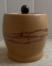 Cowboy Living BARBWIRE BATH récipient en coton avec couvercle, excellent état