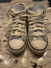 Zapatos Tenis Converse All Star Niñas Top Alto Azul Nubes Talla 2