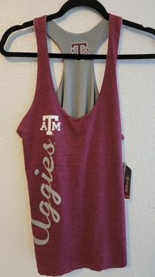 Colosseum Women's ATM Reversible Maroon Racerback Tank Top Shirt Lot Of 2 NWT 