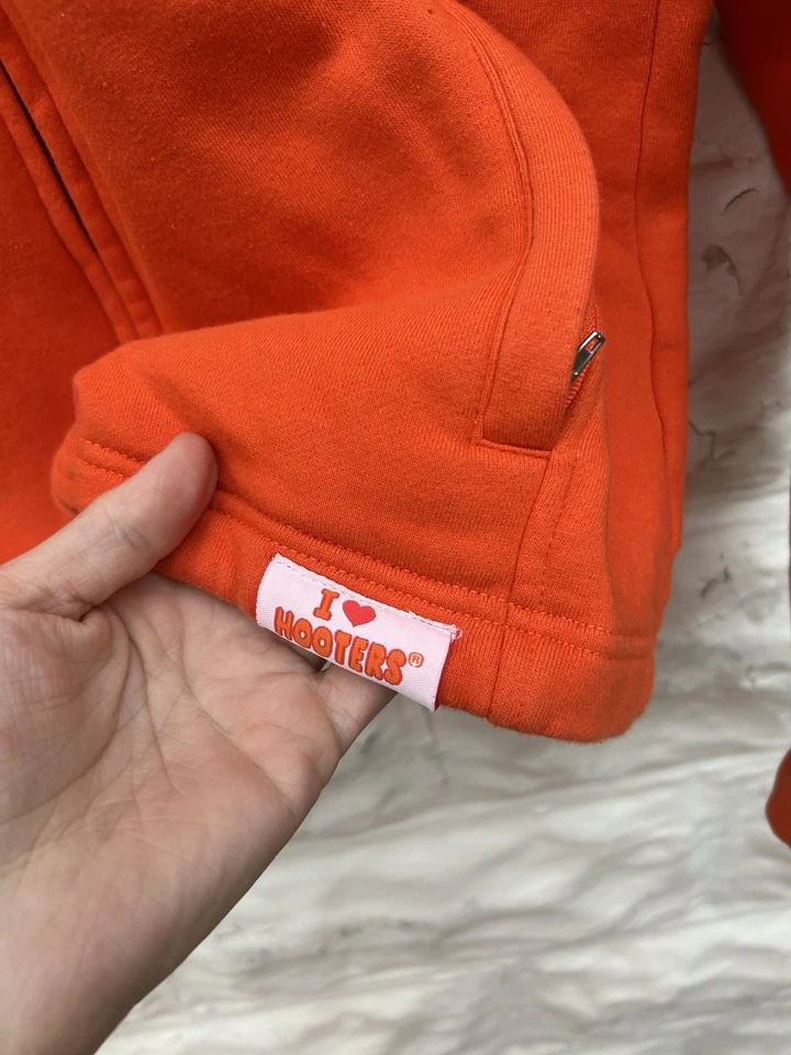 Hooters Sudadera Mujer Naranja Cremallera Uniforme Foto 3 de 4
