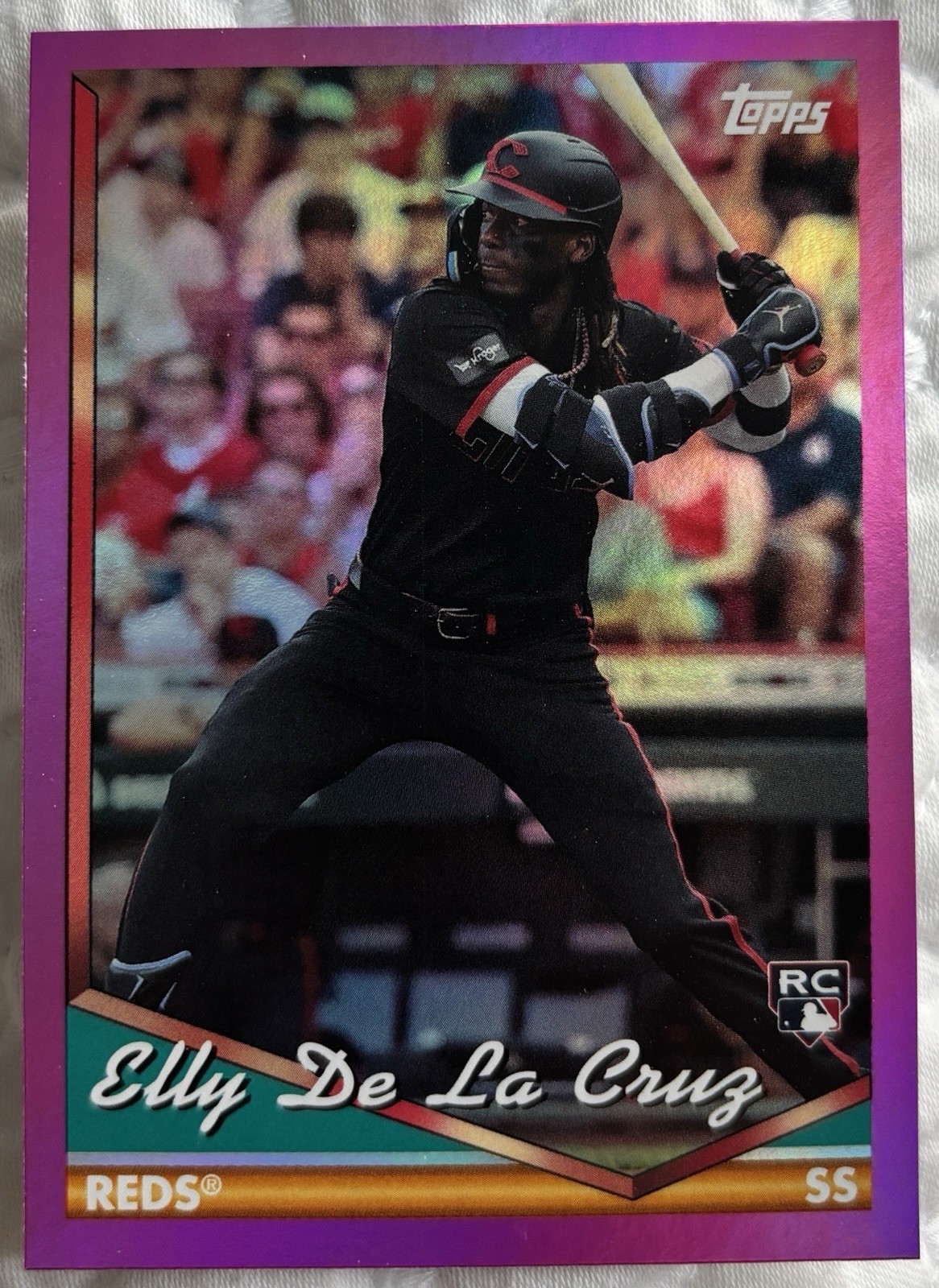 2024 Topps Archives - #300 Elly De La Cruz RC Pink Foilboard - Cincinnati Reds