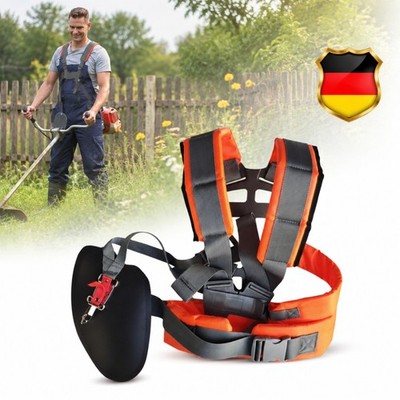 Groß Doppelschultergurt Profi Tragegurt für Motorsense Freischneider Rasentrimme