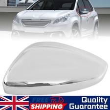 Left N/S Side Wing Mirror Cover Cap Chrome For Peugeot 208/2008 2012-2019 NEW