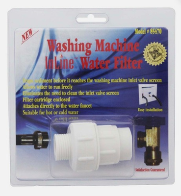 #ad 85470 Washing Machine Inline Water Filter System $38.99